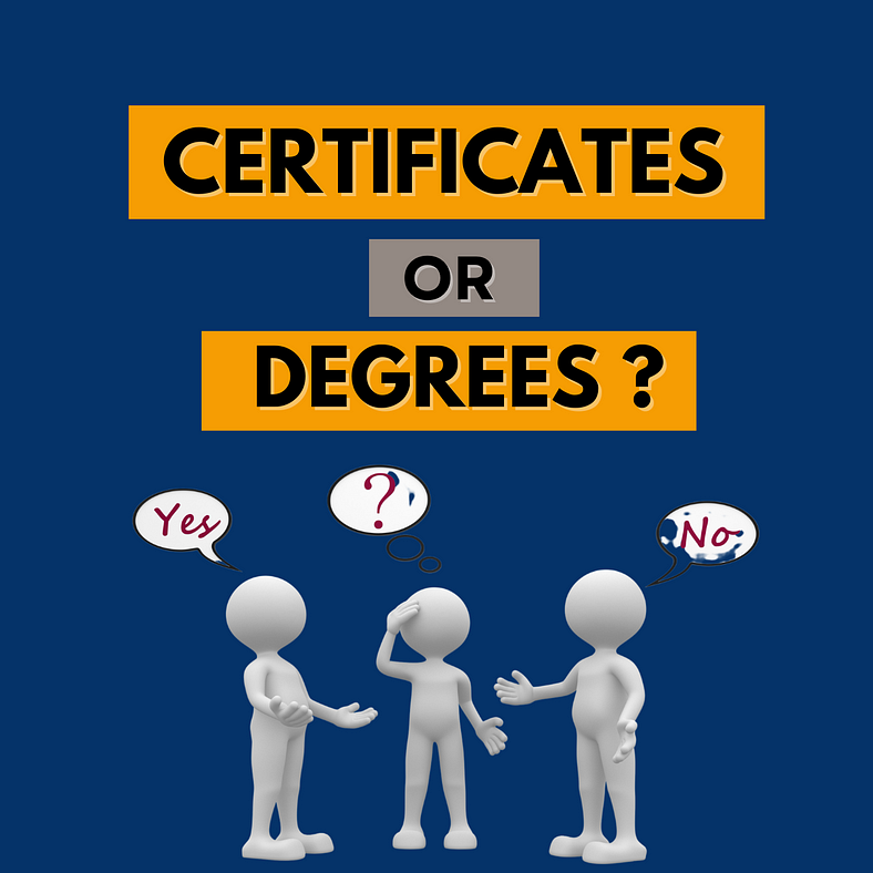 certificate vs degrees